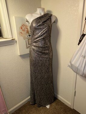 David Meister | Dresses | Vintage David Meister One Shoulder Ruched Waist  Cocktail Dress | Poshmark